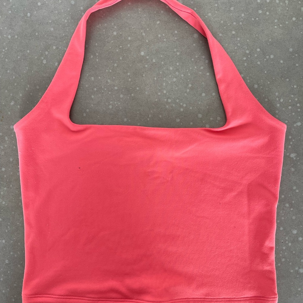HOT PINK HALTER TOP